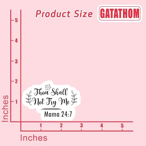 (3Pcs) Thou Shall Not Try Me Mama Sticker Funny Mama Saying Mom Sticker Funny Mom Saying Waterproof Vinyl Decal for Books, Laptops, Phones, Tumbler, Water Bottle, Gifts for Mom Mama Size 3 x 2 Inch