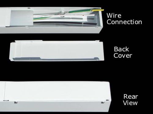 12” Hardwired Power Strip (NO Power Cord), 4 Tamper Resistant Outlets (NEMA 5-15R - NOT 20Amp), with Ears (with mounting tabs on Both Ends), USB, White