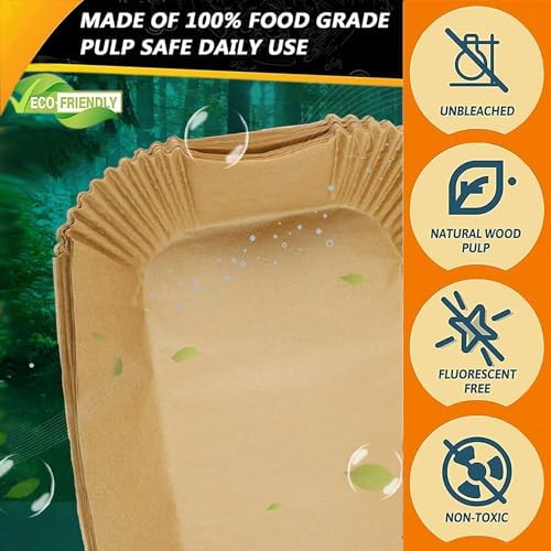 150PCS Air Fryer Liners for Ninja Foodi DZ071 7QT DualZone Air Fryer & Instant VersaZone 9QT Air Fryer, 100pcs Small Parchment Paper Liners for 3.5QT Zone & 50pcs Large Liners for 7QT/11-QT MegaZone