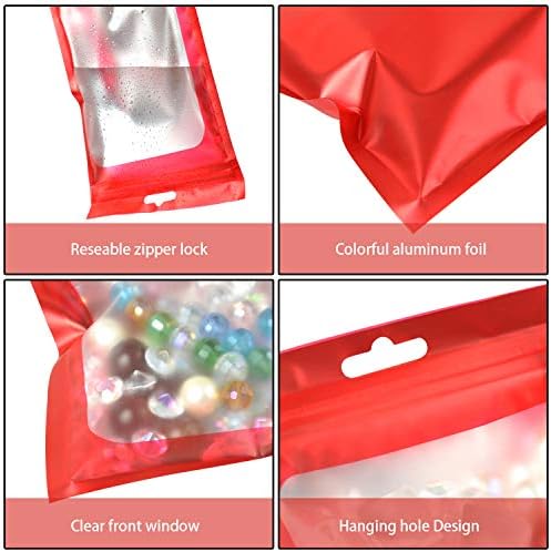 100pcs Resealable Mylar Packaging Bags Small Business Supplies Candy Sample Freshie Jewelry Bracelet Zipper Zip Package Pouch Bag