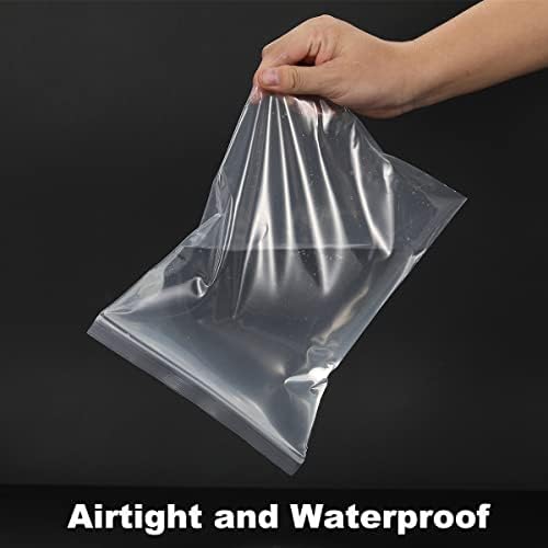 100 PCS 9" x 12" Thick Clear Zip Poly Lock Plastic Bags Seal Reclosable Zip Bag Durable 2.4 Mil Prints Photo Cards Envelopes Snacks Seeds Zipper Bags
