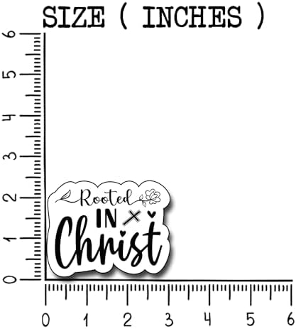 (3Pcs) Rooted in Christ Sticker, Sticker Gifts Decorate Books, Laptops, Water Bottles Kindles Stickers, Phones Tumbler Sticker - Waterproof Vinyl 3" Inch