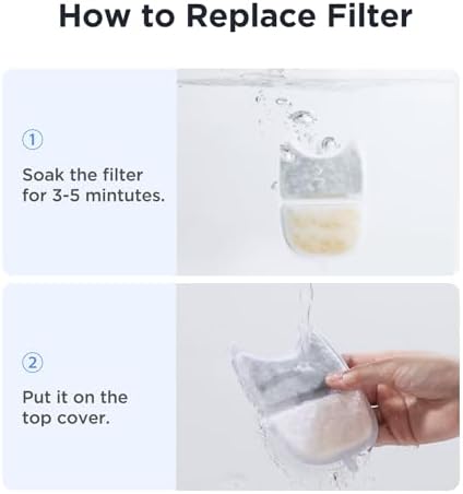 10 Pack Filter Replacement Cat Water Fountain for FEELNEEDY 4L Wilreless Cat Water Fountain (YPD-C004P, YPD-C004S)