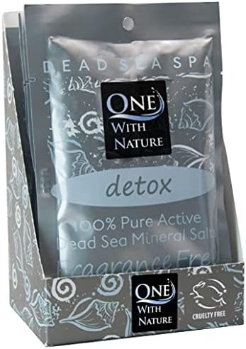 100% Pure Dead Sea Mineral Bath Salt Fragrance Free 6 Pack 2.5 oz Single Use Packets with Magnesium, Sulfur and 21 Essential Minerals. All Skin Types, Problem Skin. Natural, Therapeutic.