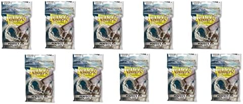 10 Packs Dragon Shield Perfect Fit Clear Inner Sleeves Standard Size 100 ct