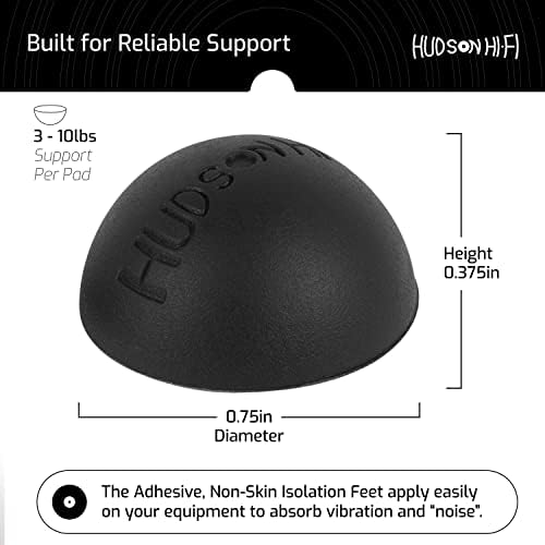 .75" Platinum Silicone Speaker Isolation Pads, Non-Skid Isolation Feet with Adhesive, Speaker Isolation Feet for Record Player Isolation - Turntable Feet and Subwoofer Isolation Pad - 20 Duro - 8 Pack