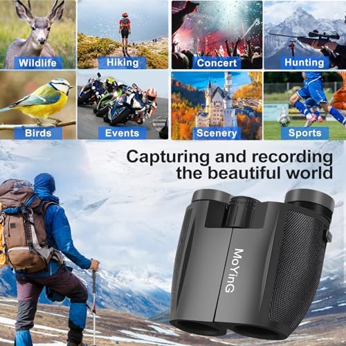 12X25 High Powered Binoculars for Adults, Waterproof Compact Binoculars with Clear Low Light Vision, Small Binoculars for Bird Watching, Hunting, Travel, Hiking, Concerts, Fishing, Outdoor Exploring