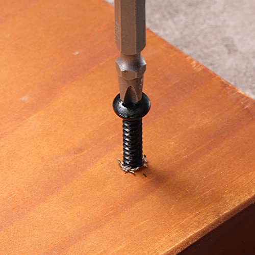 #8 x 1-1/2" Wood Screw 100Pcs 18-8 (304) Stainless Steel Pan Head Fast Self Tapping Drywall Screws Black Oxide by SG TZH