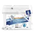 1 Inch Chlorine Tablets for Swimming Pools & Spas | 90% Available Chlorine Trichlor Pool Tablets | Long-Lasting Slow Dissolving Sanitizer for Clean & Clear Water (1inch-5lbs)