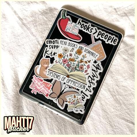 (3Pcs) Read Books and Dismantle Systems of Oppression Stickers, 3" Feminism Patriarchy Floral Bookish Waterproof Die-Cut Vinyl Sticker for E-Reader Kindle Laptop Water Bottles Gifts 3 Inches
