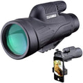 12x50 High Definition Monocular Telescope with Smartphone Holder - Waterproof Monocular with Durable and Clear BAK4 Prism for Bird Watching Wildlife Hunting Camping Hiking
