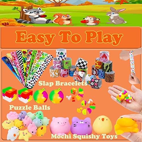 118 Pcs Party Favors for Kids, Pop Fidget Treasure Box Toys for Classroom, Prizes for Kids Classroom, Goodie Bag Stuffers, Pinata Stuffers Filler, Carnival Prizes Birthday Return Gifts for Kids 4-8-12