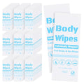100Pcs Disposable Body Wipes, 7.8 x 9.8 inch Individually Wrapped Bath Wipes for Women Men in Bulk, No Rinse-Free Large Body Bath Shower Wipes for Home Travel Hotel Outdoors Camping After Gym (White)