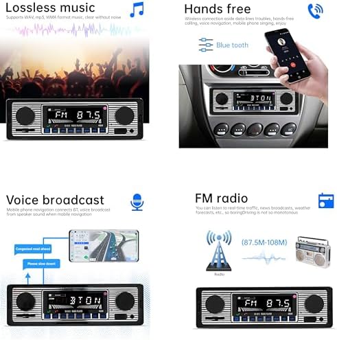12V Bluetooth Car Radio MP3 Player Vehicle Stereo Audio Support FM / USB / SD / AUX with Remote Control