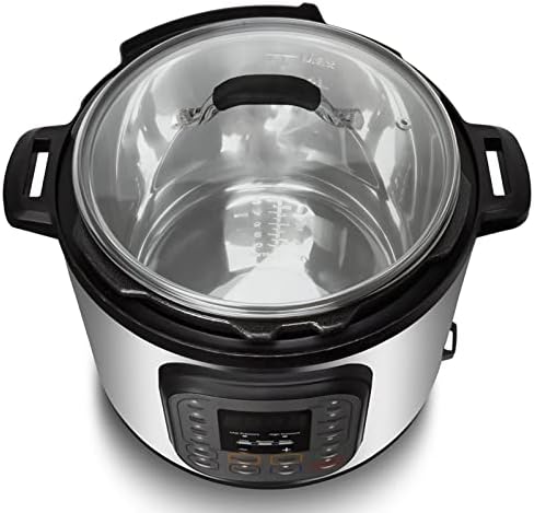 10 Inch Tempered Glass Lid Compatible with 8 Quart Instant Pot and Ninja Foodi, Universal Electric Pressure Cooker Lid with Upgraded Heat-resistant Silicone Handle
