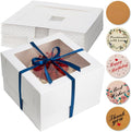 12 x 12 x 8 Bundt Cake Boxes 10 Pack | USA Brand | 450GSM Most Certified Cake Box