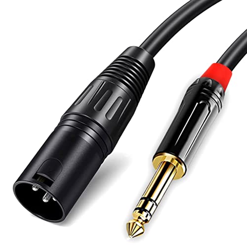 (2PACK/25FT) XLR to 1/4 TRS Stereo Adapter,XLR Male to 1/4 Inch (6.35mm) Stereo Balanced Microphone Stereo Audio Converter AdapterCable