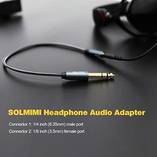 1/4 to 1/8 Headphone Adapter (10 Feet), 6.35mm Male to 3.5mm Female TRS Stereo Audio Jack Adapter Cable for Mixer Guitar Amp Piano Keyboard Amplifier Headphone Speaker (10 FT/3 Meter)