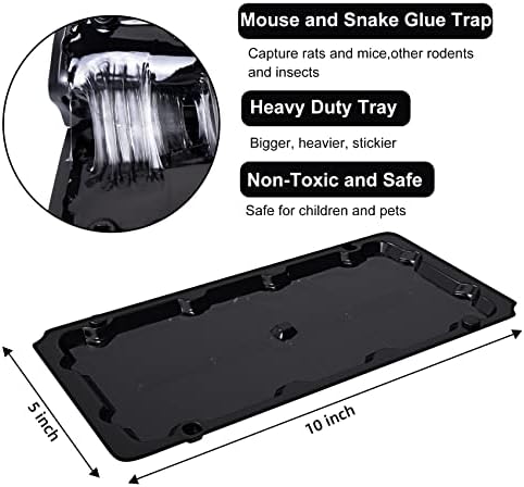 10 Pack Sticky Mouse Trap Rat Traps Indoor, Peanut Taste Pheromone Mouse Traps Indoor for Home, Glue Sticky Traps for Mice and Rats, Snake(Large Size)