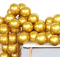 12 Inch 100 Pcs Latex Metallic Chrome Balloons Helium Shiny Thicken Balloons Party Decoration (Gold)