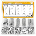 1000 Pieces 9 Sizes 304 Stainless Steel Flat Washers for Screws Bolts, Stainless Steel Washers, Metal Washers, Assorted Washers (M2 M2.5 M3 M4 M5 M6 M8 M10 M12)