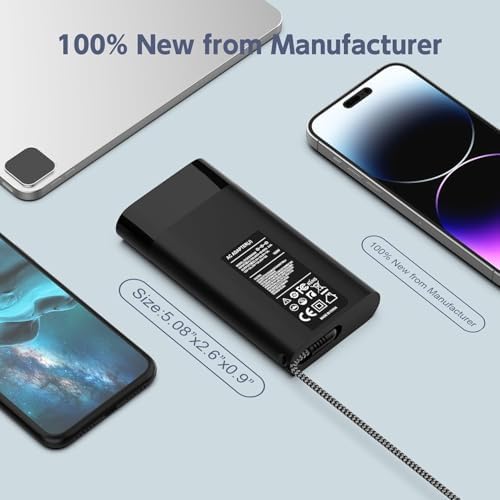 100W USB C Laptop Charger, Dell Latitude 5420 5520 7420 5400 7300 7275 7280 7200 2-in-1 7285 2-in-1 3120 3300 3301 9410 9420 XPS 9250 9Q23 9300 9305 9550 9560 Power Supply Adapter