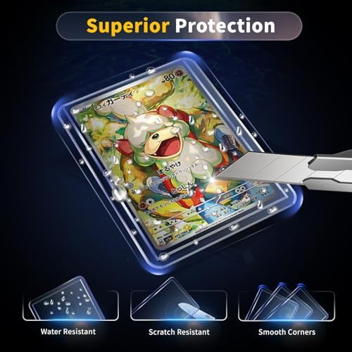 1000 Card Sleeves Top Loads for Cards, Toploads for Cards, Baseball Card Sleeves Hard Plastic, 3" x 4" Baseball Card Protectors, Trading Card Sleeves Card Holder (500 Hard Sleeves + 500 Clear Sleeves)