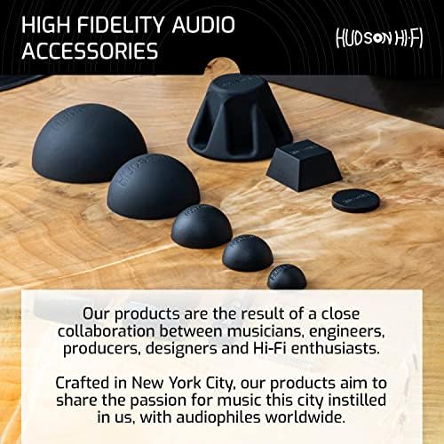 .75" Platinum Silicone Speaker Isolation Pads, Non-Skid Isolation Feet with Adhesive, Speaker Isolation Feet for Record Player Isolation - Turntable Feet and Subwoofer Isolation Pad - 20 Duro - 8 Pack