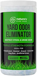 "Nature's Pure Edge,Yard Odor Eliminator. Perfect For Artificial Grass, Patio, Kennel, and Lawn. Instantly Removes Stool and Urine Odor. Long Lasting. Kid and Pet Safe.