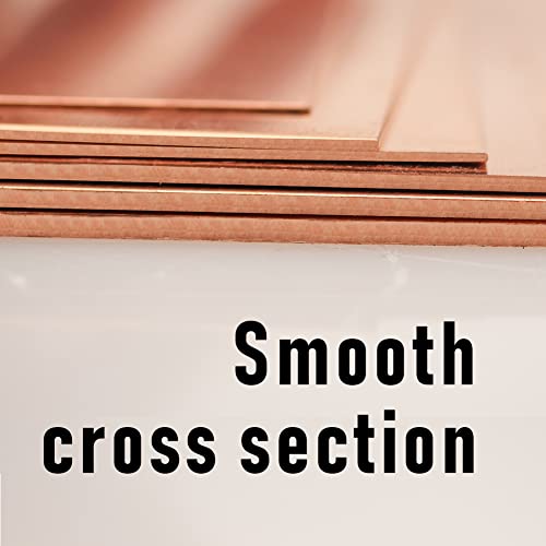 12 Gauge 99.9% Pure Copper Sheet, 1 Pcs (0.08" x 7.9" x 7.9") Copper Plates Brass Plates for Jewelry, Crafts, Repairs, Electrical