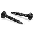 #8 x 1-1/2" Sheet Metal Screws 100Pcs 410 Stainless Steel Truss Head Fast Self Tapping Screws Black Oxide by SG TZH