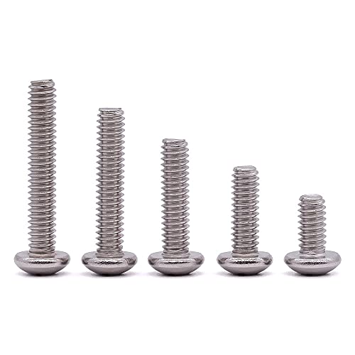 #4-40 x 1-1/2" Pan Head Machine Screw, Phillips Drive, 304 Stainless Steel 18-8, Bright Finish, Fully Machine Thread, 100 Pcs