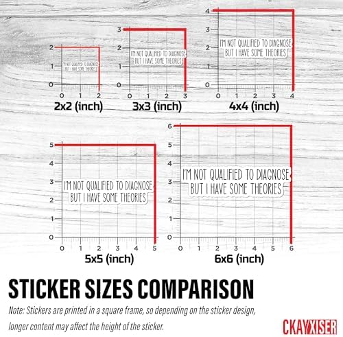 (3Pcs) I'm Not Qualified to Diagnose Sticker But I Have Some Theories Funny Sarcastic Sticker 3" Waterproof Die-Cut Vinyl Laptop Water Bottle Sticker Funny Birthday Gifts for Her Him 3 Inches