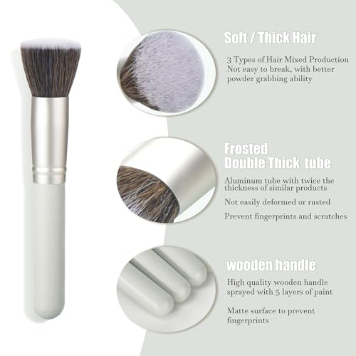 10Pcs Makeup Brushes Wooden Professional Makeup Brush Set And Sponges Set With Gift Box Soft Synthetic Fiber For Liquid Foundation Powder Blusher Cream Eye Shadow make up brushes for girls