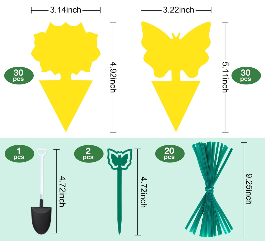 120 Pack Yellow Sticky Traps for Gnats, Fungus Gnat Sticky Trap Fruit Fly Traps Plant Flies Killer, House Plant Fungus Gnat Killer Outdoor Bug Gnat Sticky Traps Indoor