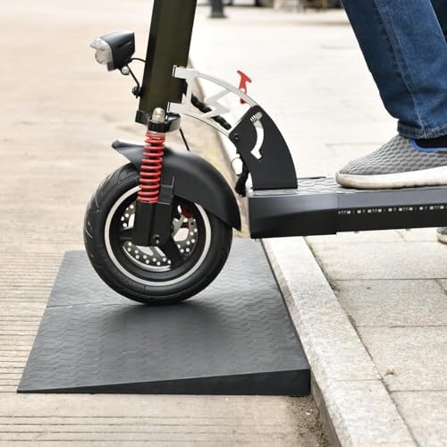 0.8" Rise Rubber Threshold Ramp for Doorways,Non-Slip Surface for Wheelchair Scooter Stroller,1500 LBS Capacity,Cuttable and Adjustable Size