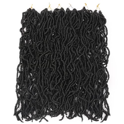 12 Inch Faux Locs Crochet Hair 1B Soft Locs Crochet hair Pre Looped Crochet Hair Extensions