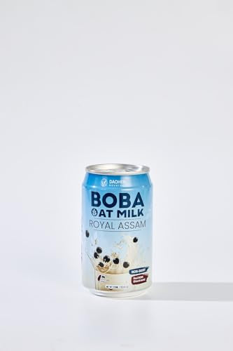 (Pack of 12) DaoHer Royal Assam Oat BOBA || No.1 Canned BOBA || Bubble Milk Tea Ready-To-Drink || Vegan