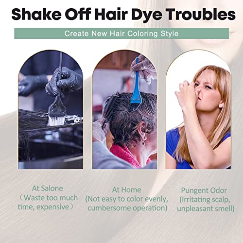 10 PCS Chestnut Brown Hair Dye Shampoo 3 in 1 Natural Hair Color Shampoo, Semi- Permanent Instant Hair Dye for Men & Women, 100% Grey Coverage Natural Hair Dye Shampoo (Chestnut brown)