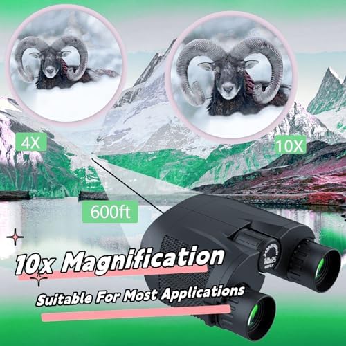 10x25 Compact Binoculars, Small Binoculars for Adults and Kids, High Powered Travel Waterproof for Bird Watching, Hiking, Cruise and Hunting, Gifts for Adults Teens Friends