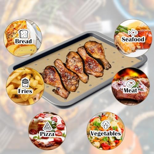 120 Sheets Air Fryer Oven Liners 11 x 12 Disposable Air Fryer Parchment Paper Liners Rectangle Non Stick Parchment Baking Paper Compatible with Ninja Foodi Air Fryer Toaster Ovens