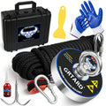 1000lbs Fishing Magnet Kit with Case, 3.54inch Diameter Magnet Fishing Combined Strong Pulling Force Premium Fishing Magnet for Magnetic Fishing and Heavy Duty Use