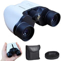10x22 Binoculars for Adults and Kids, Large View Compact Binoculars, Easy Focus Small Binoculars for Bird Watching Outdoor Travel Sightseeing Concert Hunting Hiking (White)