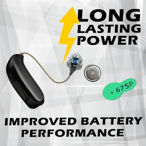 1.45V Hearing Aid Batteries (Size 10, 13, 312, 675, Implant Cochlear) Hearing Aid Accessories (36 Batteries, Size 675p - Implant)