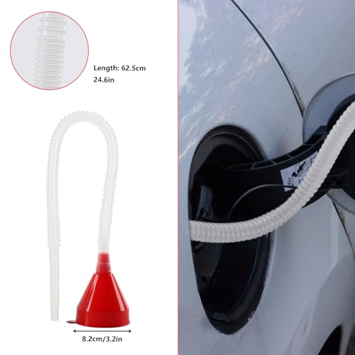 10 Pcs Automotive Funnels Set, Plastic Long Neck Oil Funnels, Snap Funnel,Flexible Right Angle Funnels，Wide Mouth Fuel Funnels,Plastic Funnel for Filling coolant/Gasoline/Water/Engine Oil