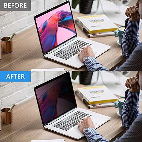 12.1 Inch Privacy Screen Filter Compatible with 16:9 Widescreen Display - Monitor, Desktop PC, Computer, Anti Spy/Easy Installation/Anti Glare/Blocking Blue Light