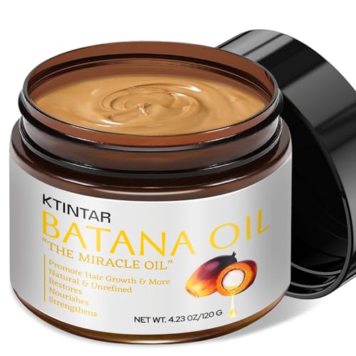 100% Natural Pure Batana Oil for Hair Growth, Unrefined & Organic, Sourced from Honduras - Enhances Hair Thickness, Prevents Hair Loss, Repairs Damaged Hair for Men & Women (4.23 Fl Oz)