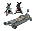 2025 Pittsburg 3 Ton Low Profile Floor Jack and Jack Stands Set Combo with Rapid Pump Quick Lift