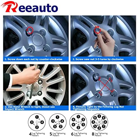 12x1.5 Lug Nuts 20 Pcs Chrome Closed End Mag Style Lug Nuts with Washer 13/16" (21mm) Hex Compatible with Toyota Camry/Corolla/Tacoma Lexus
