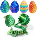 12inch 3D Printed Dragon Egg,Mystery Crystal Dragon Fidget Toys,Articulated Dragon,Home Desk Decor Easter Surprise Dinosaur Eggs,Adults Fidget Toys for Autism/ADHD (Turquoise)